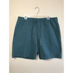 Lands' End Men's Sport Shorts Swim Trunks XL Green Excellent